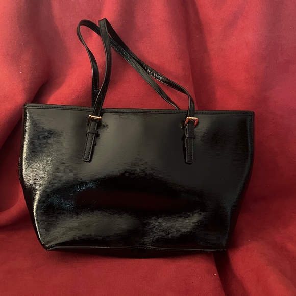 Small MK Shiny Leather Tote - Picture 2 of 8